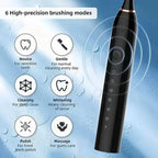 Electric Ultrasonic Toothbrush Six Speed Mode Home Soft Hair USB Charging Waterproof Adult Tooth Cleaner Automatic Couple Set